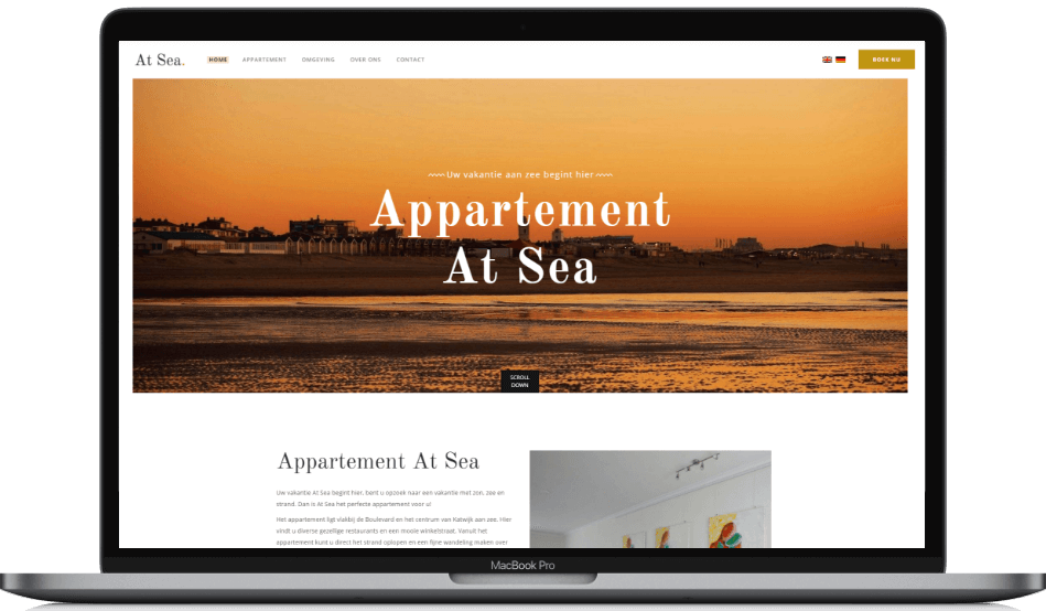 Website ontwikkeling - Appartement At Sea