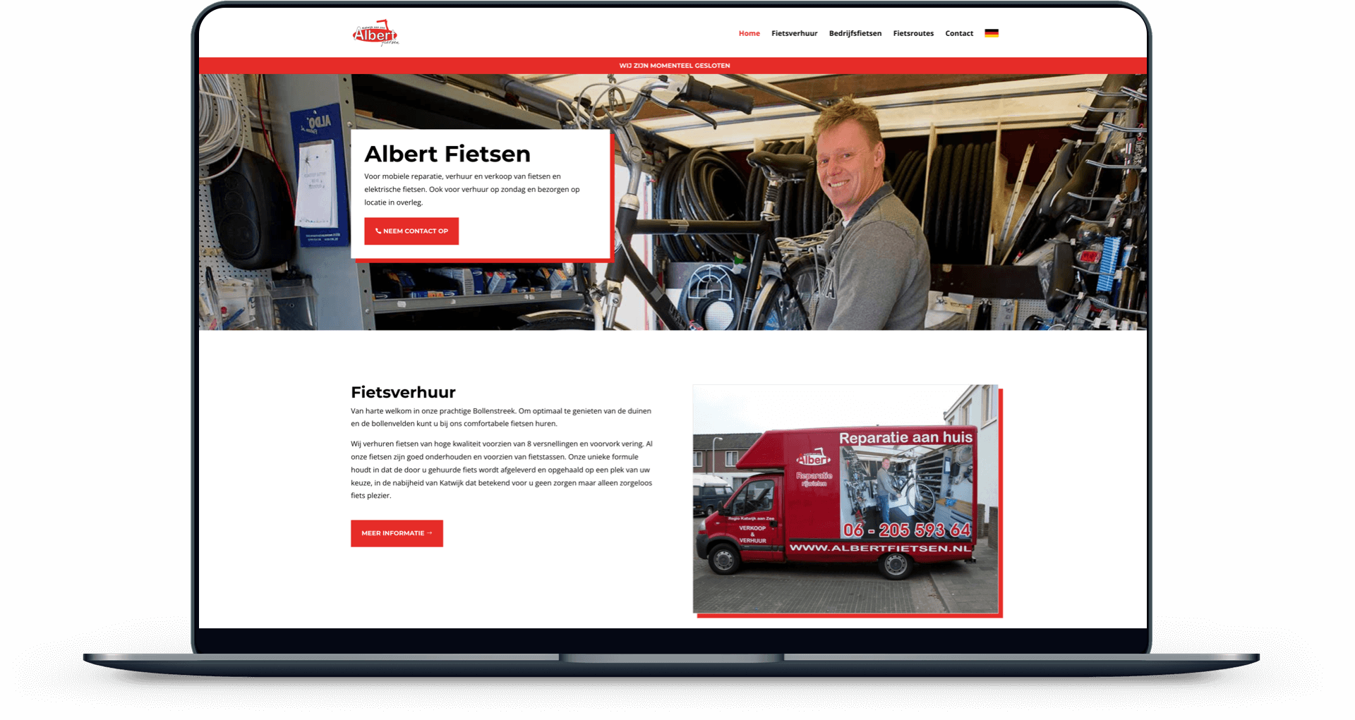 De website van Albert fietsen